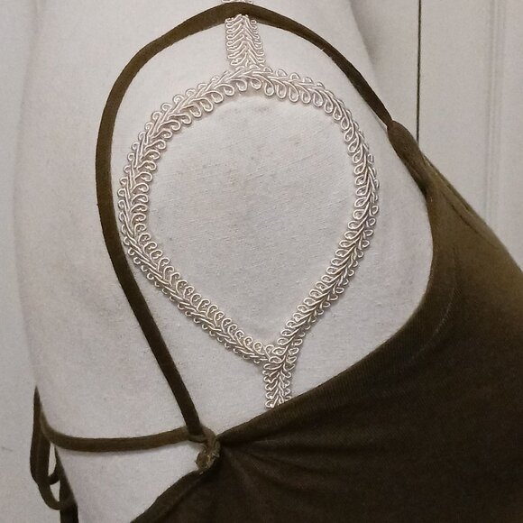 NEW‎ Chaser Women's Military Green Cotton Strappy Tie Back Tank Top XS - Picture 6 of 13